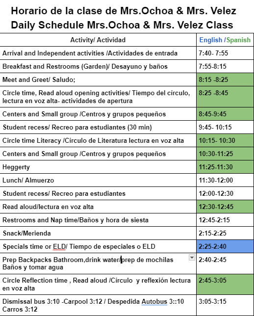 Horario